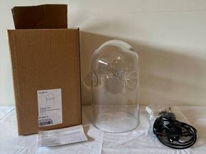 LLC - Karakter Tripod Mini Glass Lamp by Gijs Bakker - Mouth-Blown Clear Glass, UK Plug