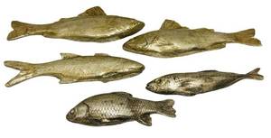LLR - Metal Decorative Fish Figurines - 12 in Wide (Lot of 5)