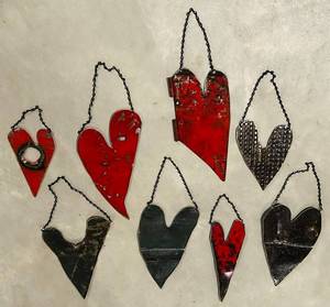 LLS - Bob Lyall Handcrafted Metal Heart Wall Hangings