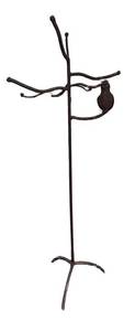 LLS - Cast Iron Owl Coat Rack - 71 in Tall, Rustic Wrought Iron