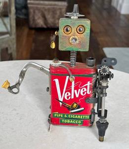 K4 - Ashworth Velvet Pipe & Cigarette Tobacco Steampunk Sculpture