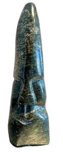 K - Jutai Toonoo, Ancestor Carved Serpentine Figurine, Cape Dorset 2004