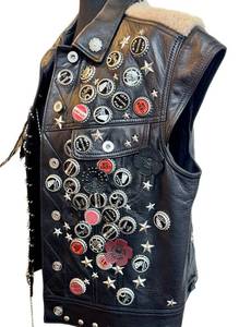 Coach 1941 Embellished Leather Vest - Size 6, Made in Italy - Studs, Feathers, Bottle Caps