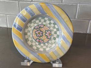 Mackenzie Childs 7 Taylor Flat Rimmed Salad Plate Myrtle