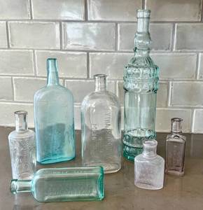 K1 - Assorted Vintage and Antique Glass Bottles (Lot of 7)