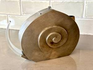 Spiral Teapot Sculpture - Artisan Metal Art