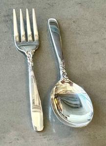 Vintage Lunt Sterling Childrens Fork & Spoon Set