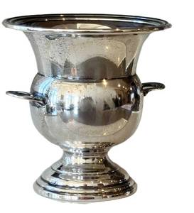 Vintage Sterling Silver Toothpick Holder - Monogram LG, Goblet-Style with Dual Handles