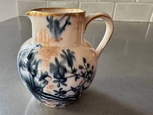 K - Poppy Creamer - Vintage Porcelain Blue & White Floral