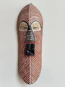 Wooden Carved Tribal Mask Wall Hanging