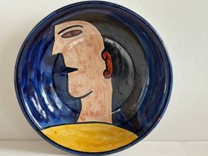 Mexican Pottery Bowl - Abstract Face Design