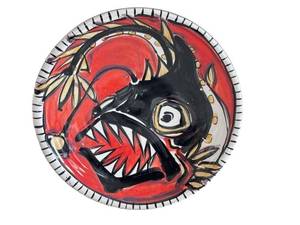 K - Karin Kraemer Hand Painted Ceramic Plate