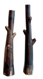 LR - Petrified Wood Branches - Fossilized Wood Pair