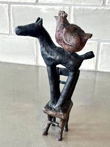 CD - Metal Sculpture - Horse with Bird on Back, Hand-Forged