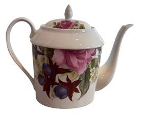 Victoria Site Corot Teapot - Limoges France Floral
