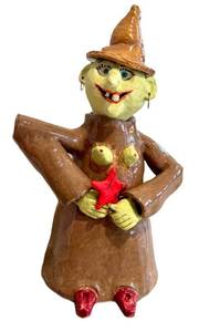 CB - Artisan Ceramic Witch Teapot Figurine