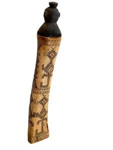 CF - Antique Dayak Bone Scrimshaw Medicine Vessel