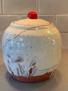 Ayumi Horie Ceramic Lidded Jar - 8.5 in Tall