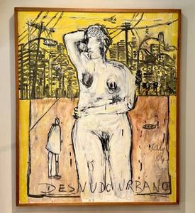 Phil Kelly Desnudo Urbano (Urban Nude) - Neo-Expressionist Oil on Canvas, 2004