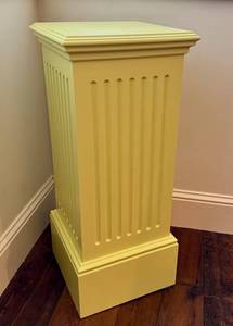 Bright Yellow Fluted Pedestal Stand
