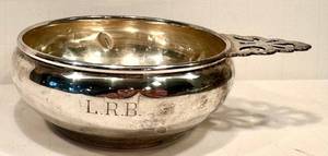 Antique Sterling Porriager - Monogram L.R.B.