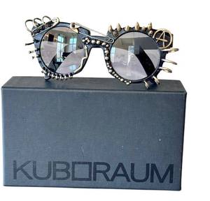 K7 - Kuboraum Mask U6 Sunglasses - Studded Spikes & Safety Pins, Black Frame