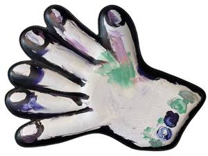 Moschino Couture Picasso Hand Clutch by Jeremy Scott - White Leather, Oversized