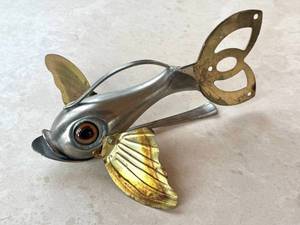 K - Artisan Crafted Fish Sculpture