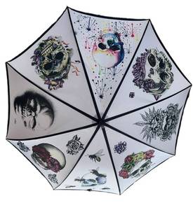 CL - Ezpeta Skull Umbrella - 8-Panel Colorful Skull Graffiti Art