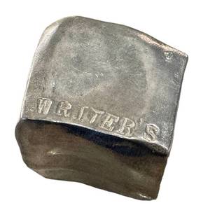 KP - WRITERS Paperweight - Metal 2.25 in L x 2.25 in W x 2 in H