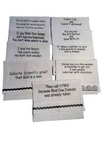 K - Decorative Hand Towels - 60% Linen, 40% Cotton (Lot of 9)