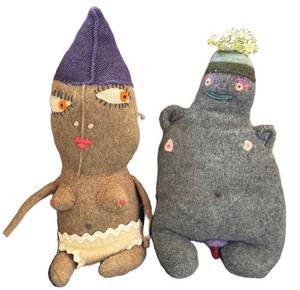 LR - Amy Arnold Handcrafted Fiber Dolls (Lot of 2)