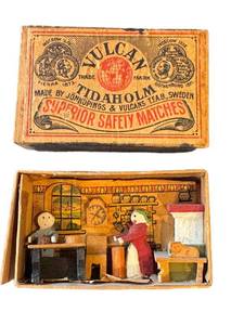 Vintage Miniature Diorama - Vulcan Tidaholm Matchbox Scene