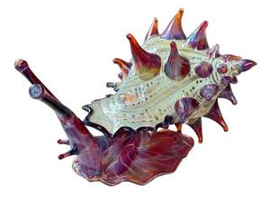 CD - Timothy Lindeman Hand-Blown Glass Snail Sculpture