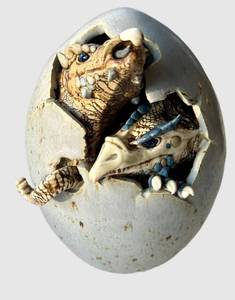 Dean Thompson Hatching Egg Dragon Studio Pottery