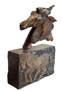 O - Heidi Hay Bronze Sculpture Horse Head Study