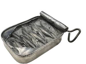 KP - Stephen Maxon Sardine Metal Sculpture - Signed MAXON (1994)