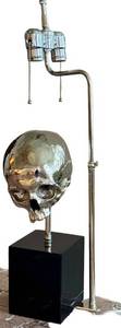 Blackman Cruz Skull Lamp - Chrome Skull on Black Base