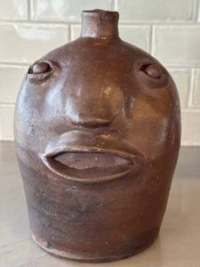 O - Face Jug - Artisan Crafted, 11-Inch Tall Ceramic Vessel