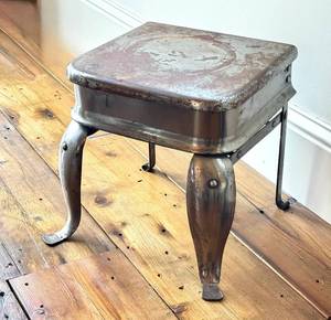 LR - Industrial Steampunk Stool - Artisan Metal Seat
