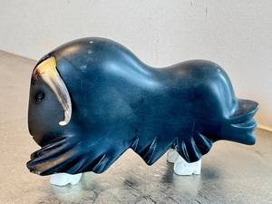 CB - Qikiqtarjuaq Muskox Carving - Stone, Horn & Antler