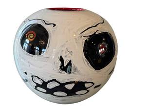 KP - Day of the Dead Art Glass Sphere - Double-Sided