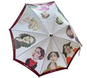 CL - Literary Portraits Umbrella - Austen, Dickinson, Plath, Browning, Shelley, Woolf, Alcott