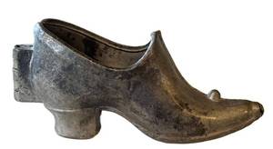 CF - Victorian Antique Pewter Shoe Shaped Ice Cream Mold