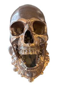 O - Jack of the Dust Melting Gold Skull Sculpture - Andrew Firth -Limited Edition