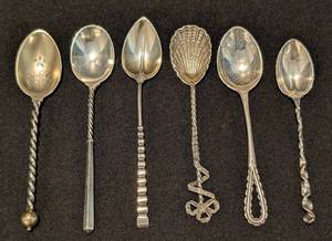 KN - Vintage Sterling Silver Spoons - 6 Pcs