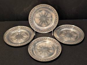 KN - Set of Four Vintage Towle Sterling Silver Plates