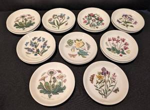 Set of 16 Portmeirion Botanic Garden Luncheon Plates