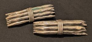 KN - Maitland Smith Bean Sculptures Pair - Vintage Metal Art