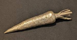 KN - Maitland Smith Carrot Sculpture - Vintage Metal Decor